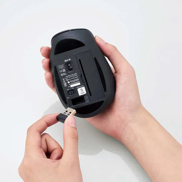 【新品】ELECOM ワイヤレスマウス EX-G 無線2.4GHz 静音 Sサイズ 5ボタン 「AskDoctors評価サービス」認証 抗菌 ブラック