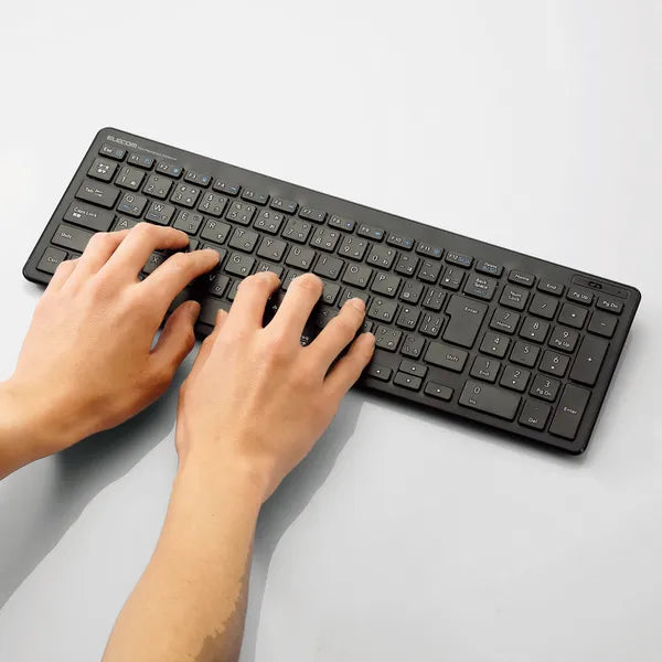 【新品】ELECOM 無線超薄型コンパクトキーボード TK-FDP099TBK