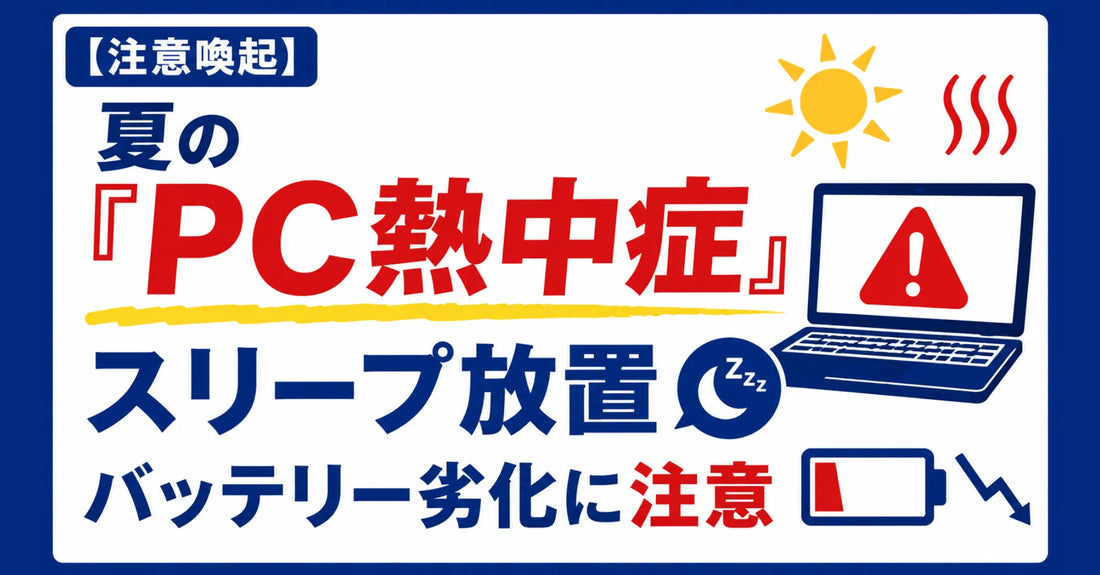 【注意喚起】夏に急増する「PC熱中症」｜スリープ放置とバッテリー劣化を防ぐ保管方法