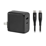 【新品】GREEN HOUSE USB-AC充電器 2ポート GaN PD 65W GH-ACU2GC-BK