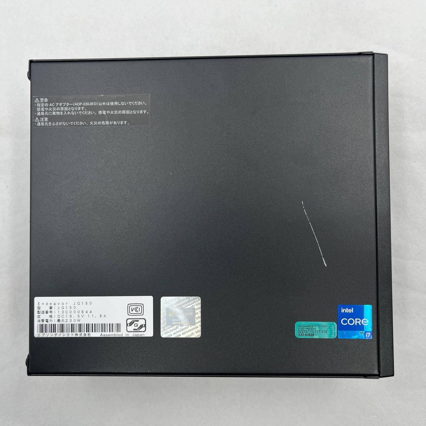 【中古Bランク】EPSON Endeavor JG150 Core i7 13700T/メモリ 32GB/SSD 256GB/NVIDIA RTX A2000 12GB/Windows 11 Pro