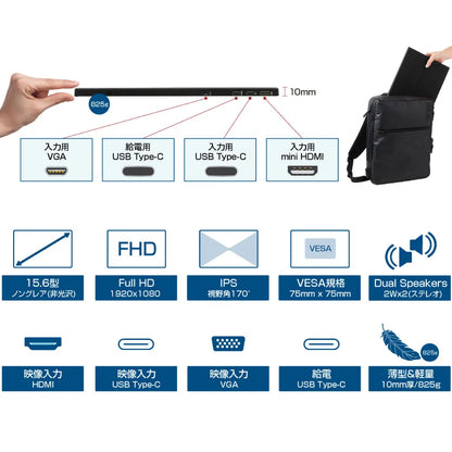 【新品】ITPROTECH 15.6型マルチ液晶モニター LCD15HCR-IPS